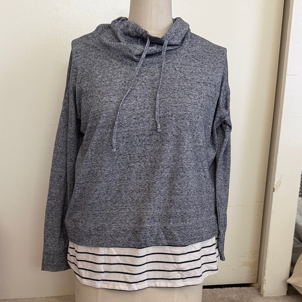 Style & Co. Gray Cowl Neck Sweater